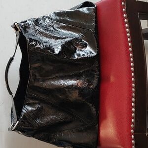 ❤️Kenneth Cole New York Glossy Black Shoulder Bag